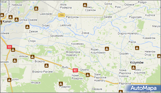 mapa Rożek Brzeziński, Rożek Brzeziński na mapie Targeo