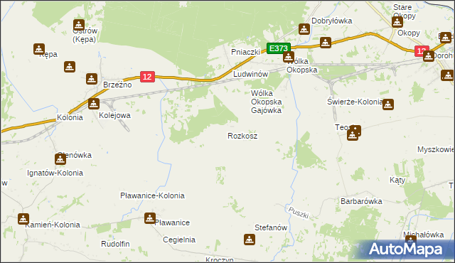 mapa Rozkosz, Rozkosz na mapie Targeo