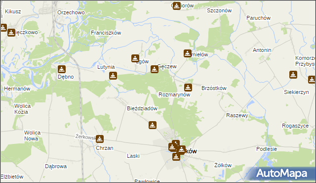 mapa Rozmarynów, Rozmarynów na mapie Targeo