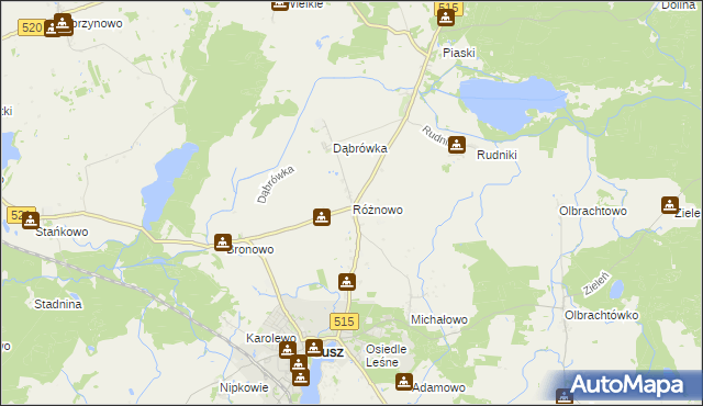 mapa Różnowo gmina Susz, Różnowo gmina Susz na mapie Targeo