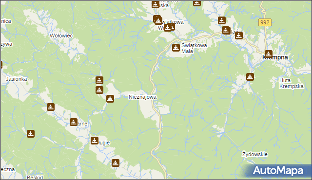 mapa Rozstajne, Rozstajne na mapie Targeo