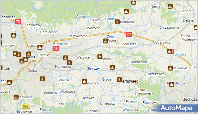 mapa Roztoki gmina Tarnowiec, Roztoki gmina Tarnowiec na mapie Targeo