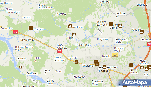 mapa Ruda-Bugaj, Ruda-Bugaj na mapie Targeo