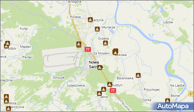 mapa Ruda Łańcucka, Ruda Łańcucka na mapie Targeo