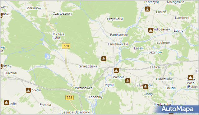 mapa Ruda Zajączkowska, Ruda Zajączkowska na mapie Targeo