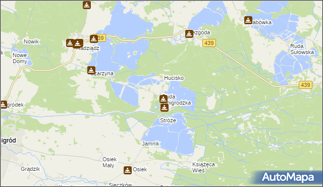 mapa Ruda Żmigrodzka, Ruda Żmigrodzka na mapie Targeo