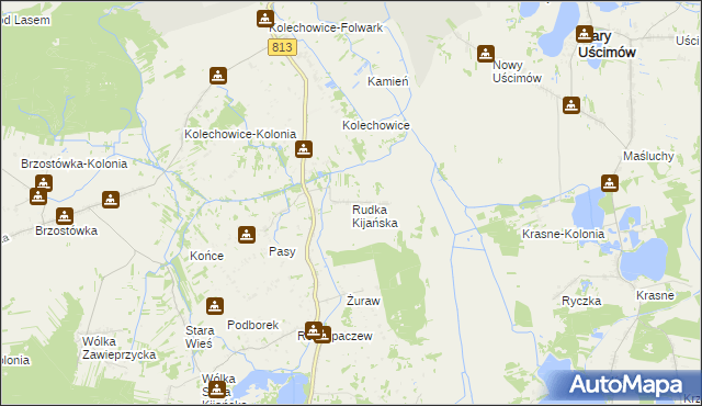 mapa Rudka Kijańska, Rudka Kijańska na mapie Targeo