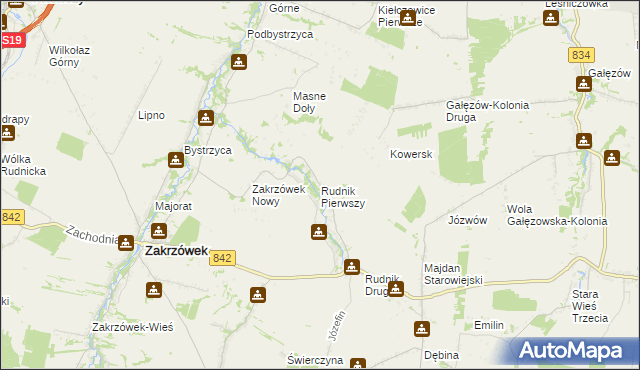 mapa Rudnik Pierwszy, Rudnik Pierwszy na mapie Targeo