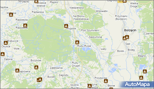 mapa Rudy-Rysie, Rudy-Rysie na mapie Targeo