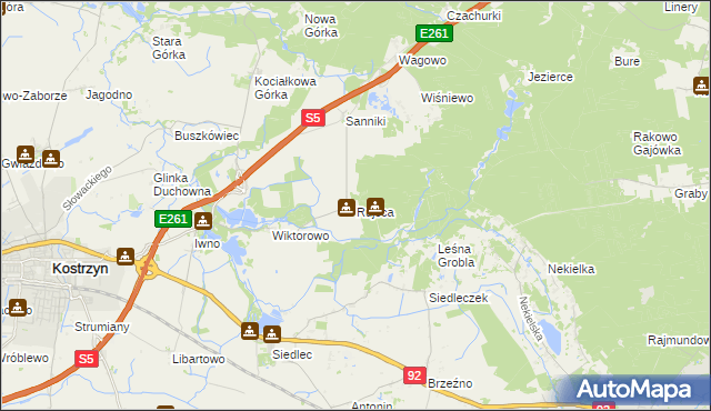 mapa Rujsca, Rujsca na mapie Targeo