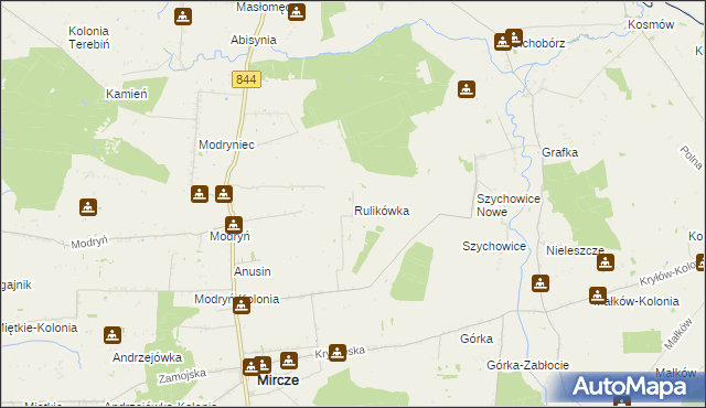 mapa Rulikówka, Rulikówka na mapie Targeo