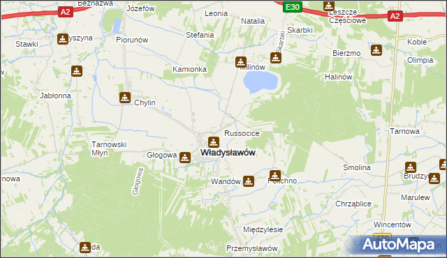 mapa Russocice, Russocice na mapie Targeo