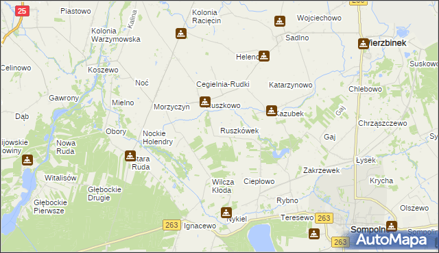 mapa Ruszkówek, Ruszkówek na mapie Targeo