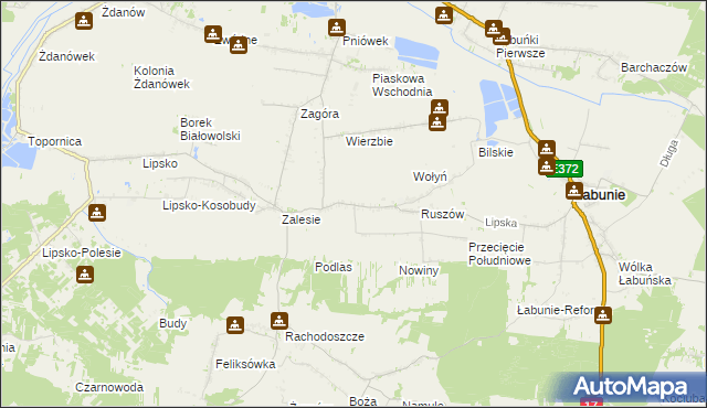 mapa Ruszów-Kolonia, Ruszów-Kolonia na mapie Targeo