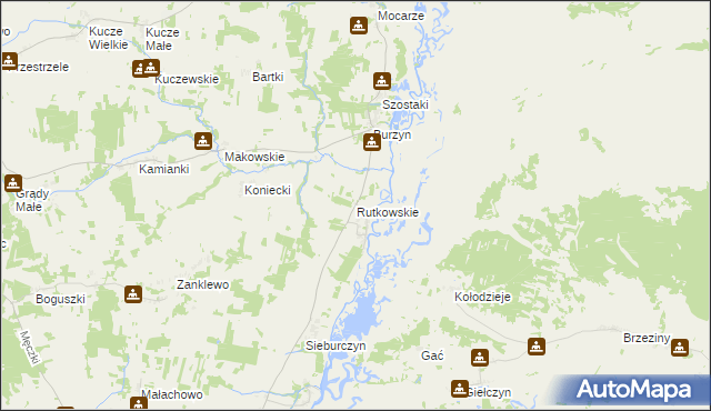 mapa Rutkowskie, Rutkowskie na mapie Targeo