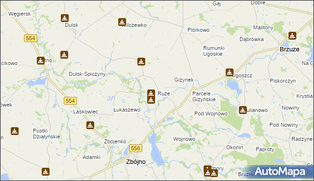 mapa Ruże, Ruże na mapie Targeo