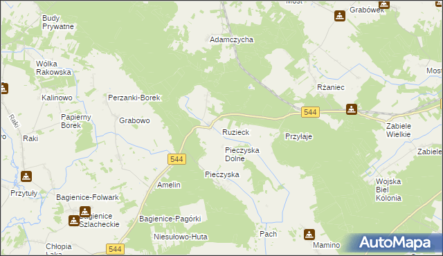 mapa Ruzieck, Ruzieck na mapie Targeo