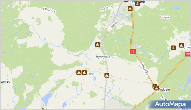 mapa Rydzynka, Rydzynka na mapie Targeo