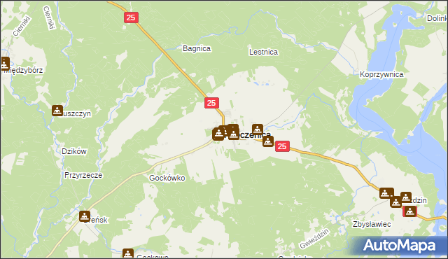 mapa Rzeczenica, Rzeczenica na mapie Targeo