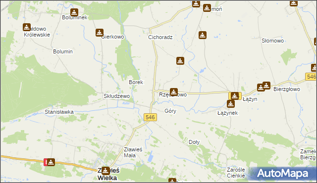 mapa Rzęczkowo, Rzęczkowo na mapie Targeo