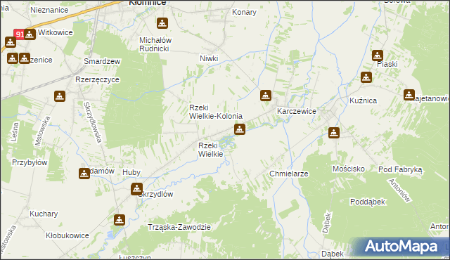 mapa Rzeki Małe, Rzeki Małe na mapie Targeo