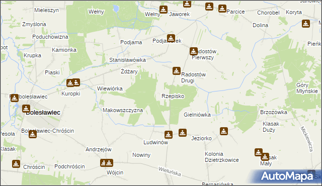 mapa Rzepisko, Rzepisko na mapie Targeo