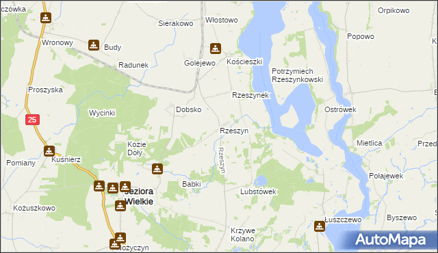 mapa Rzeszyn, Rzeszyn na mapie Targeo