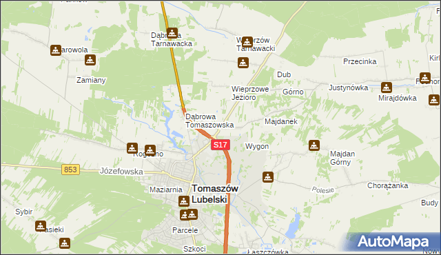 mapa Sabaudia, Sabaudia na mapie Targeo