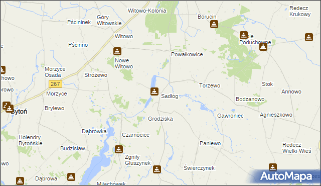 mapa Sadłóg, Sadłóg na mapie Targeo