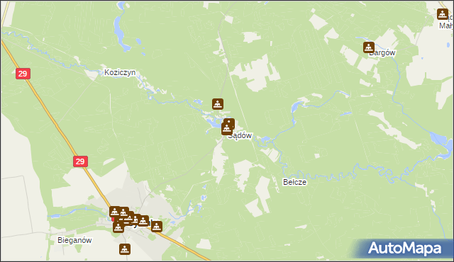 mapa Sądów gmina Cybinka, Sądów gmina Cybinka na mapie Targeo