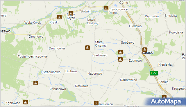 mapa Sadówiec, Sadówiec na mapie Targeo