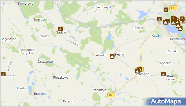 mapa Sądówko, Sądówko na mapie Targeo