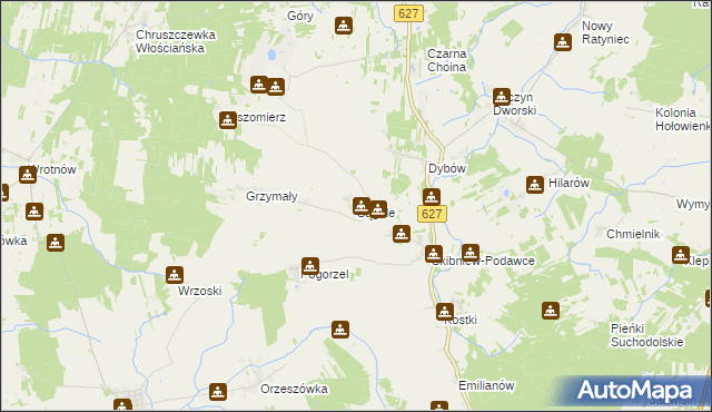 mapa Sągole, Sągole na mapie Targeo