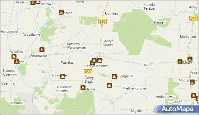 mapa Sahryń, Sahryń na mapie Targeo