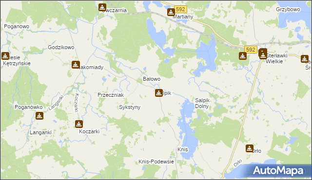 mapa Salpik, Salpik na mapie Targeo