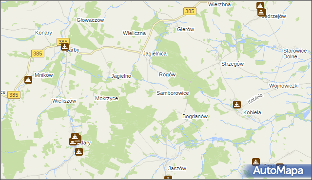 mapa Samborowice gmina Przeworno, Samborowice gmina Przeworno na mapie Targeo