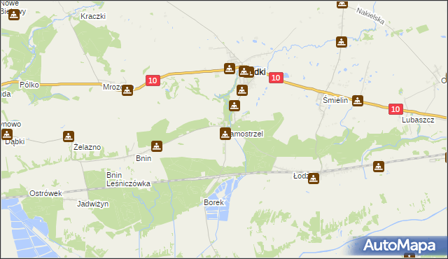 mapa Samostrzel gmina Sadki, Samostrzel gmina Sadki na mapie Targeo