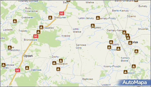 mapa Sarnowa Góra, Sarnowa Góra na mapie Targeo