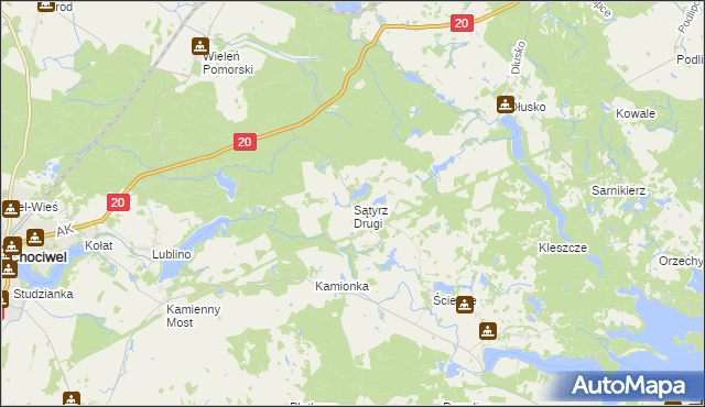 mapa Sątyrz Drugi, Sątyrz Drugi na mapie Targeo