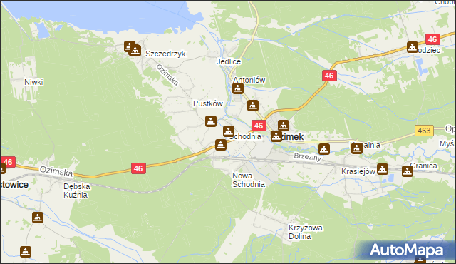 mapa Schodnia, Schodnia na mapie Targeo