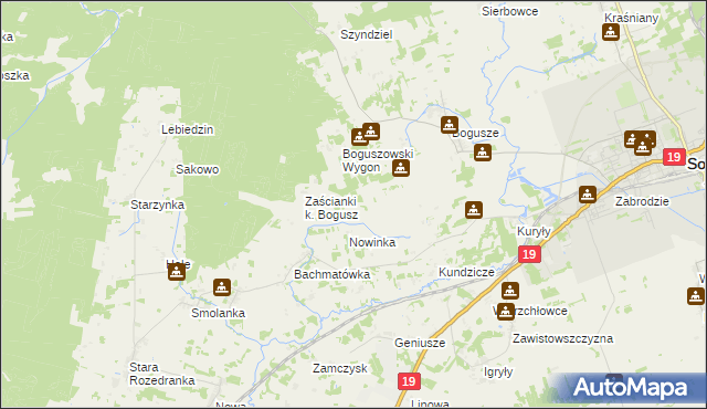 mapa Ściebielec, Ściebielec na mapie Targeo