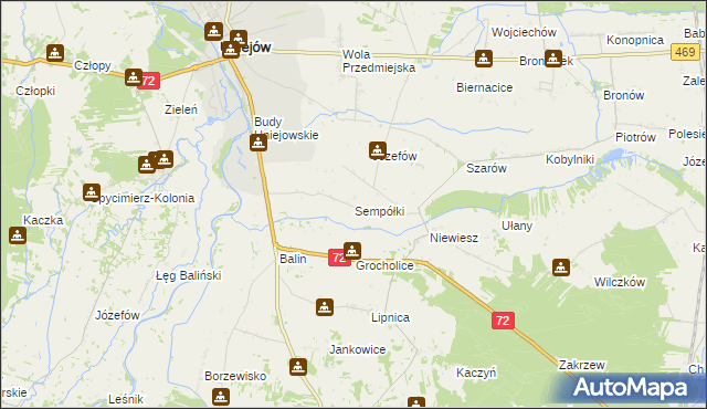 mapa Sempółki, Sempółki na mapie Targeo