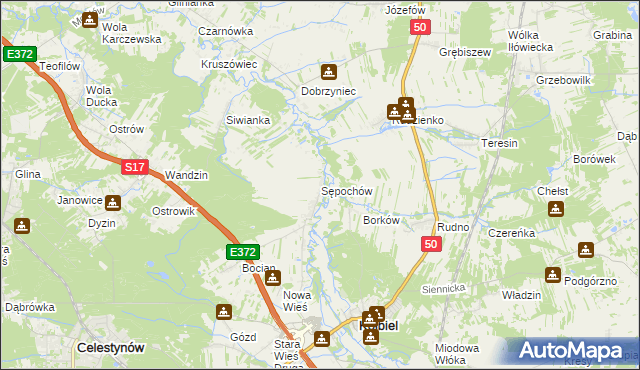 mapa Sępochów, Sępochów na mapie Targeo