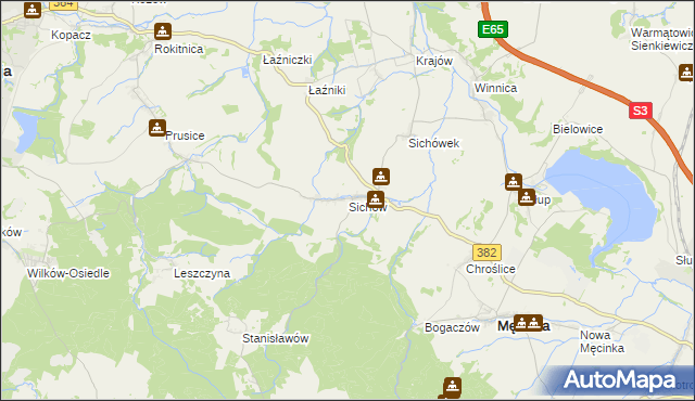 mapa Sichów, Sichów na mapie Targeo