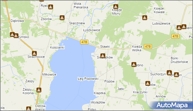 mapa Siedlątków, Siedlątków na mapie Targeo