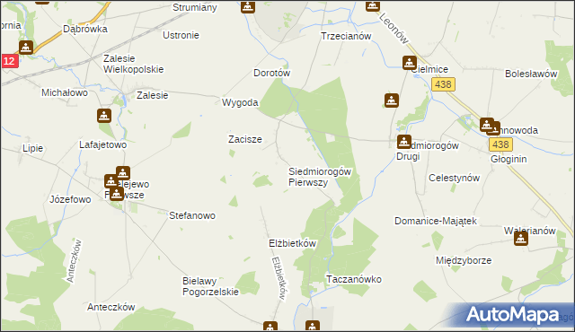 mapa Siedmiorogów Pierwszy, Siedmiorogów Pierwszy na mapie Targeo