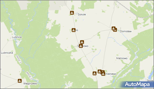 mapa Sierpowo gmina Czarne, Sierpowo gmina Czarne na mapie Targeo