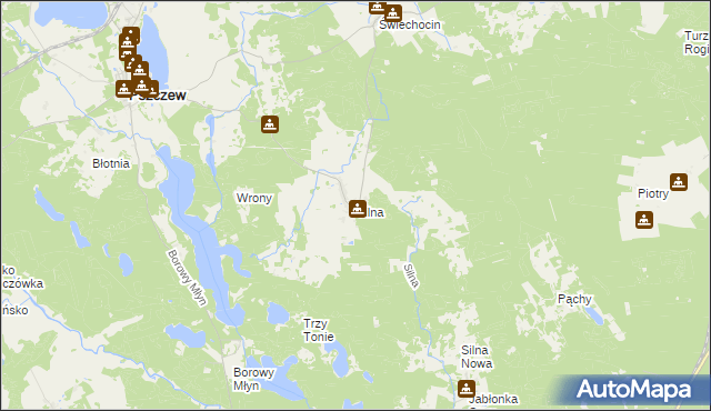 mapa Silna, Silna na mapie Targeo