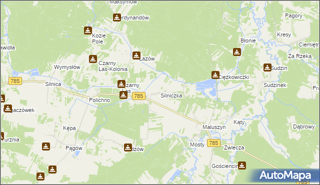 mapa Silniczka, Silniczka na mapie Targeo