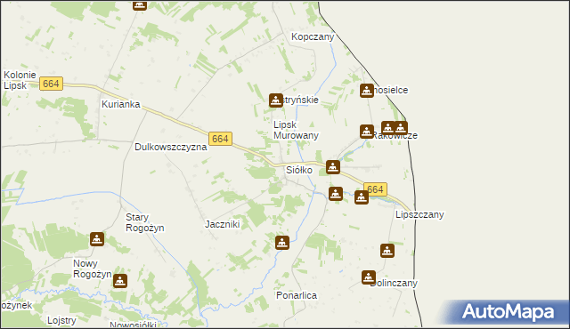 mapa Siółko, Siółko na mapie Targeo